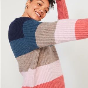 Old Navy Slouchy Striped Boat Neck Sweater Sz M